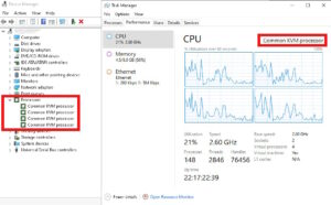 what is common kvm processor