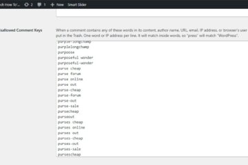 wordpress discussion blocked words or phrases