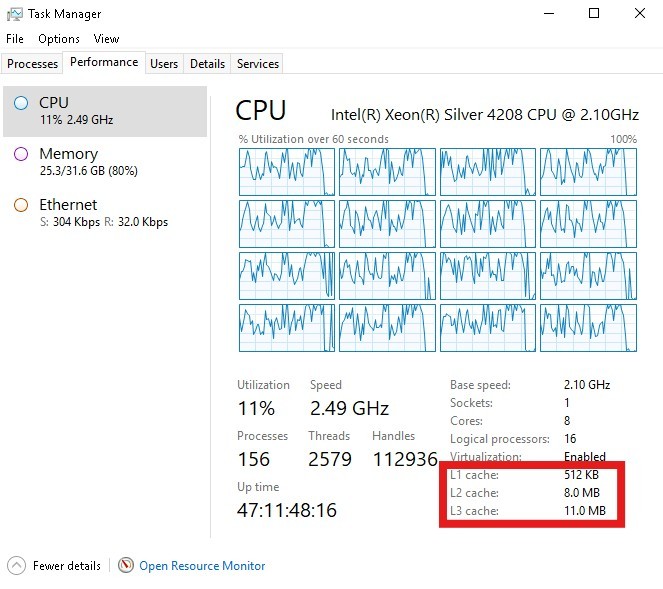 cpu l1 l2 l3 cache