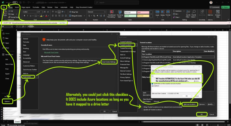 fix word excel potentially dangerous macro has been blocked