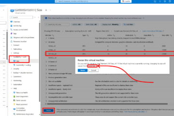 how to add CPU RAM resize Azure VM