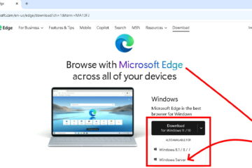 ms edge browser for windows 11 10 vs windows server